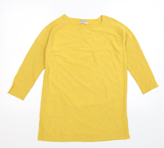 Soon Womens Yellow  Knit Pullover Jumper Size M