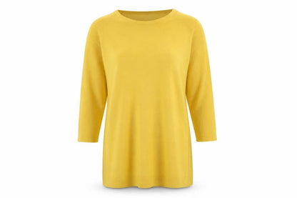 Soon Womens Yellow  Knit Pullover Jumper Size M