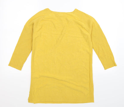 Soon Womens Yellow  Knit Pullover Jumper Size M
