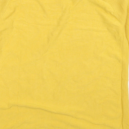 Soon Womens Yellow  Knit Pullover Jumper Size M