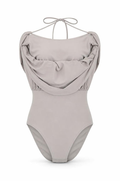 Womens UK Size 8 Love One-Piece Grey Bodysuit