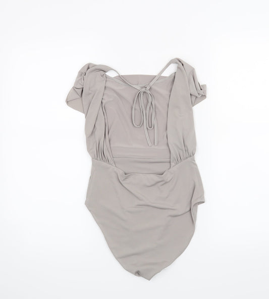Love Womens Grey   Bodysuit One-Piece Size 8