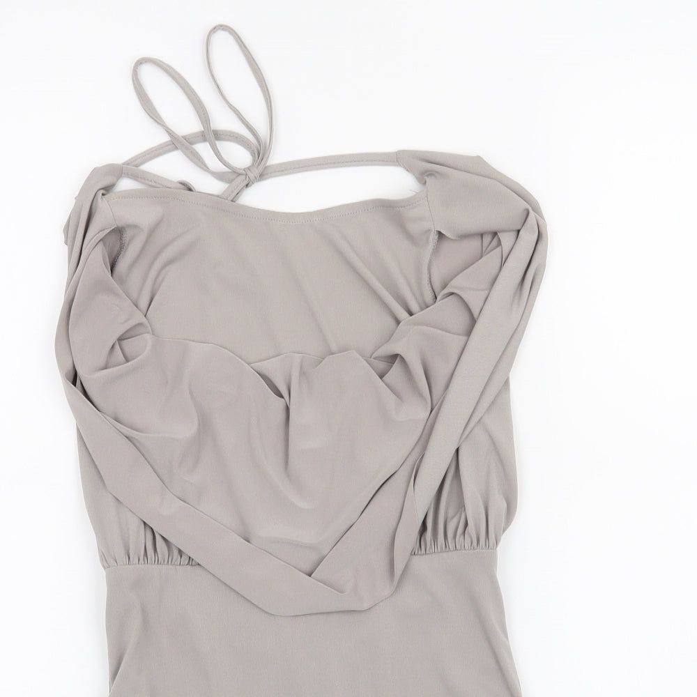 Love Womens Grey   Bodysuit One-Piece Size 8