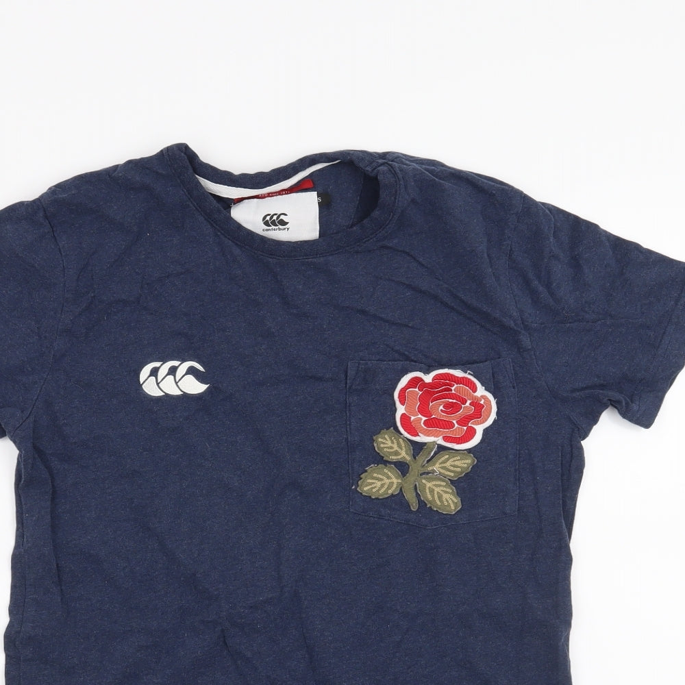 Mens UK Size S Canterbury Blue  T-Shirt