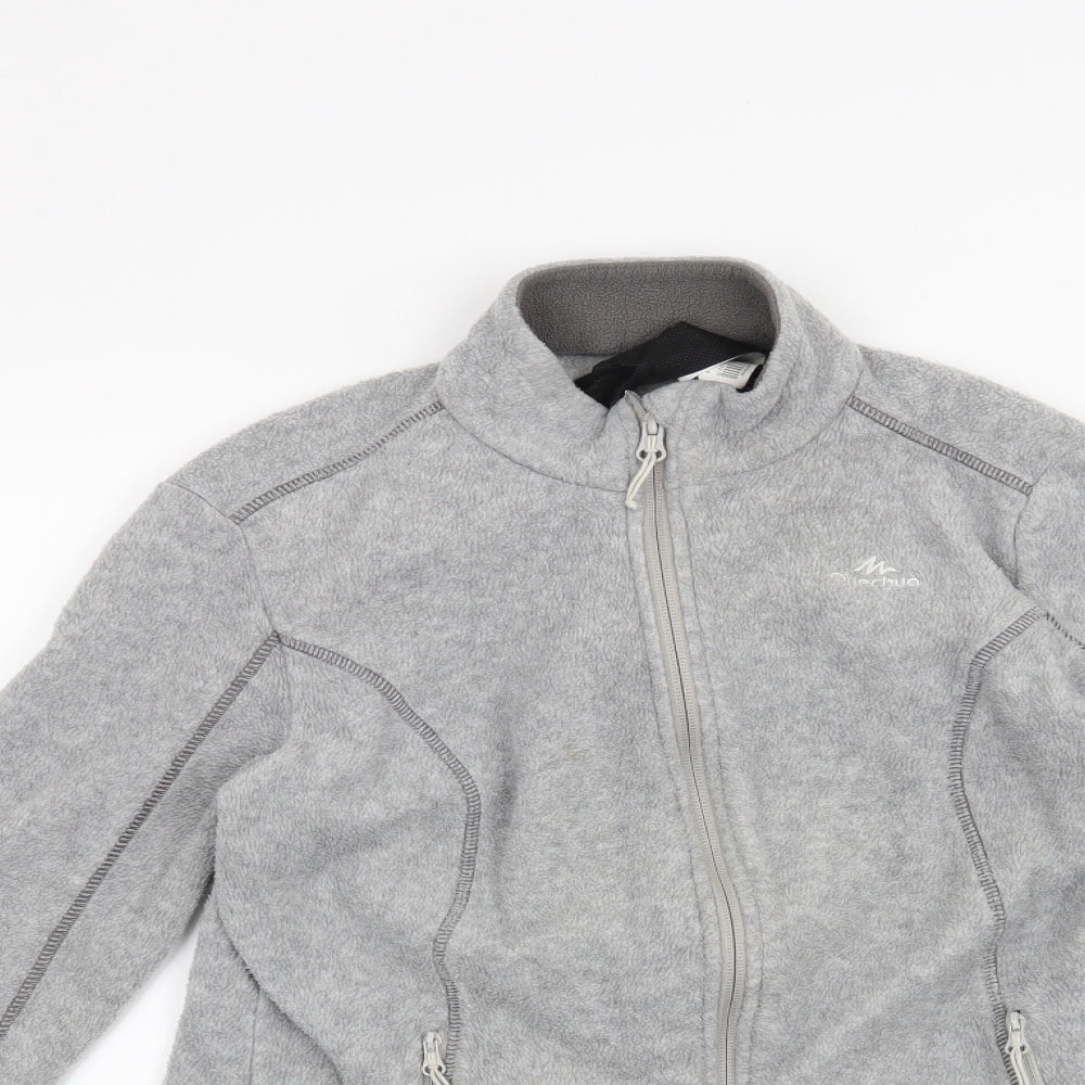 DECATHLON Womens Grey   Full Zip Sweatshirt Size S