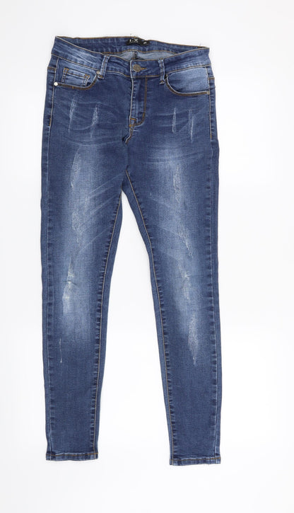 I-X London Womens Blue   Skinny Jeans Size 8 L27 in