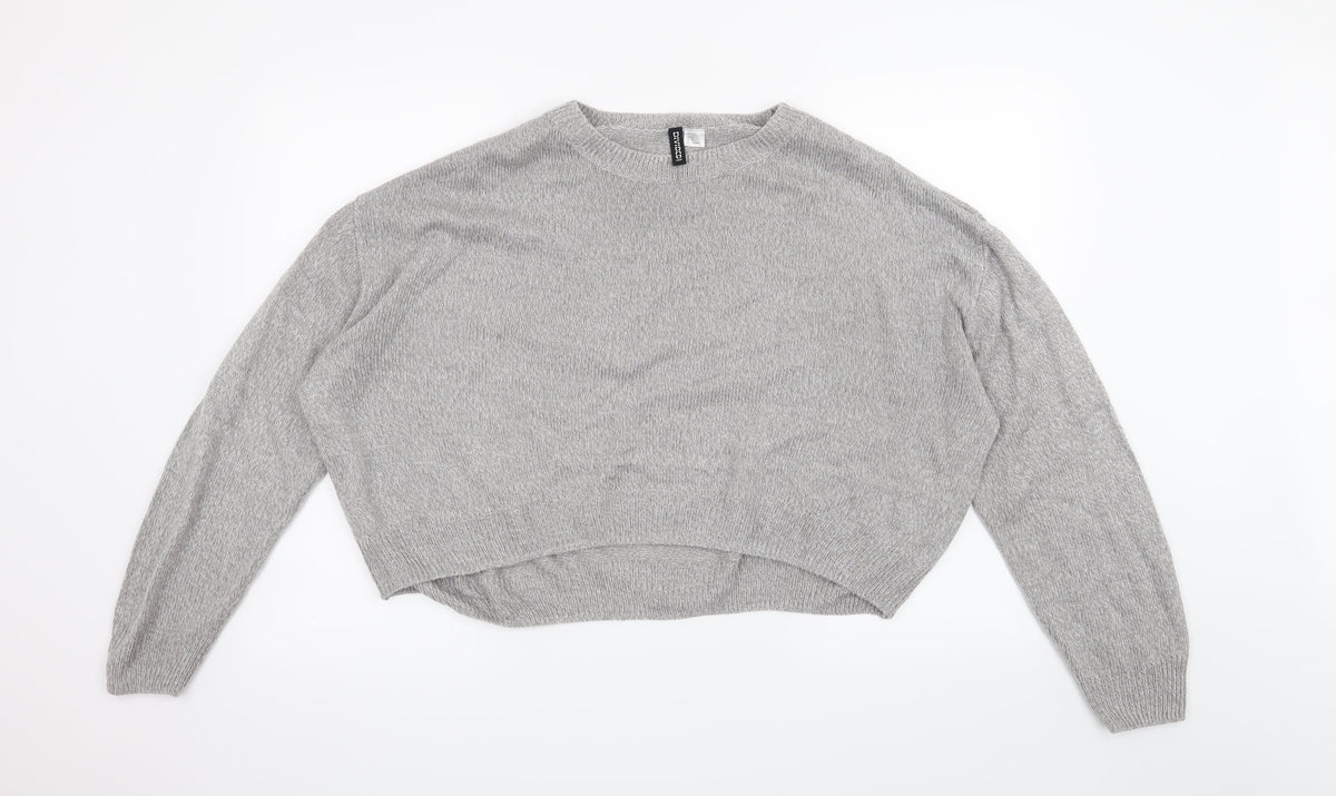 H&M Womens Grey   Pullover Jumper Size M