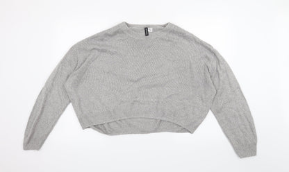 H&M Womens Grey   Pullover Jumper Size M