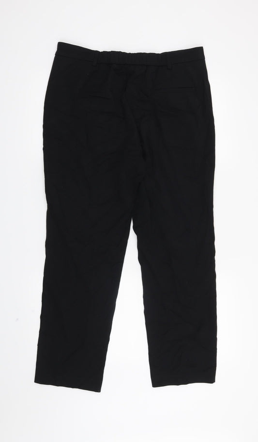 M&S Womens Black   Trousers  Size 14 L27 in