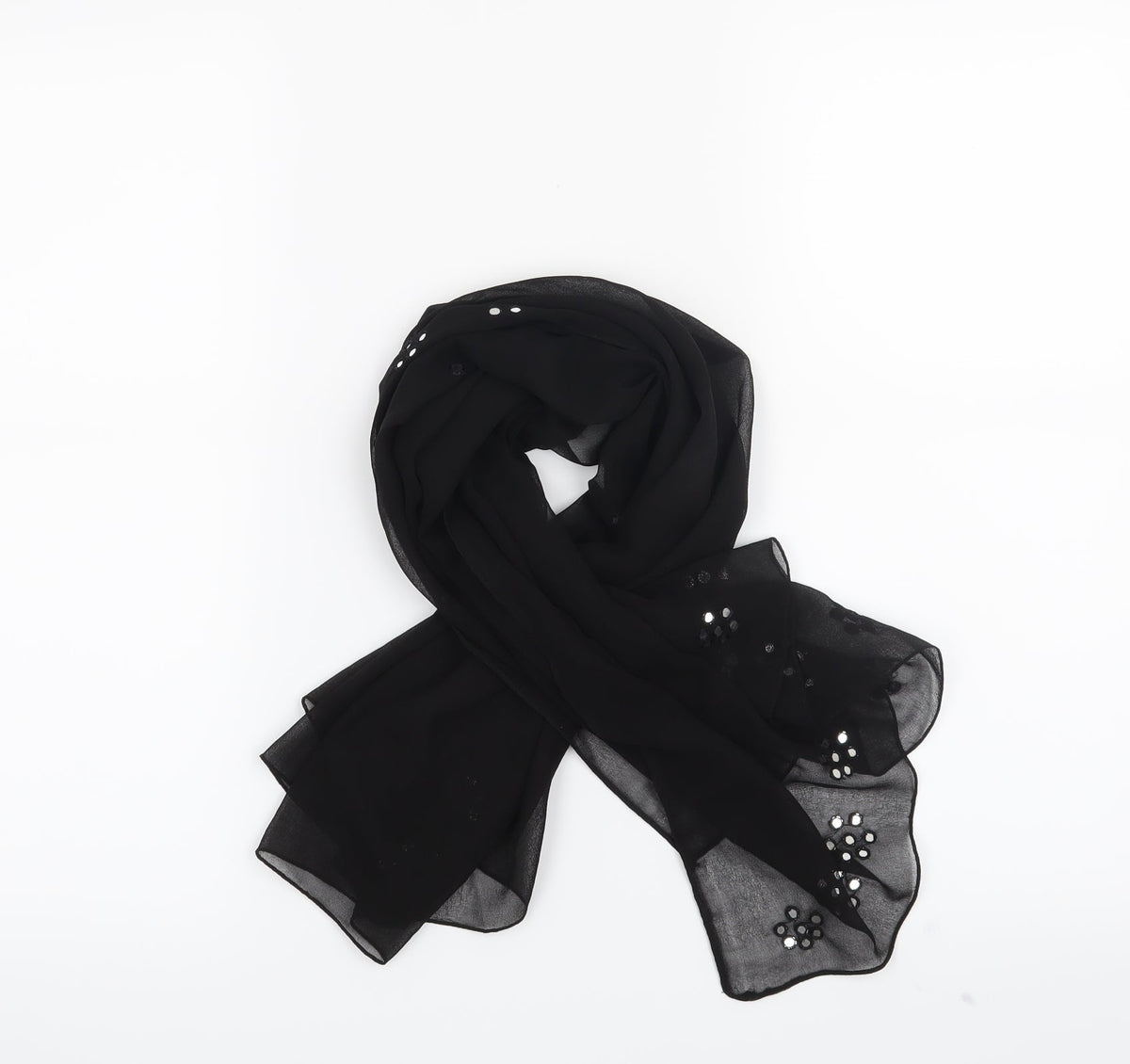 Preworn Womens Black    Scarf