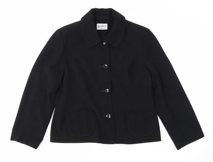 Jaunty Womens Black  Rayon Jacket  Size 16