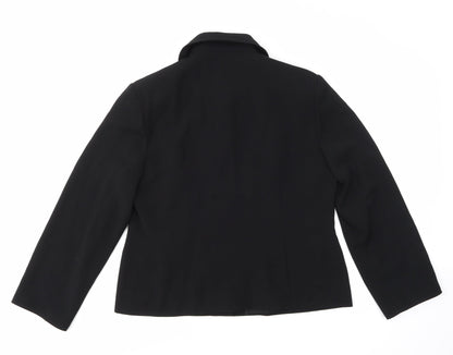 Jaunty Womens Black  Rayon Jacket  Size 16