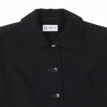 Jaunty Womens Black  Rayon Jacket  Size 16