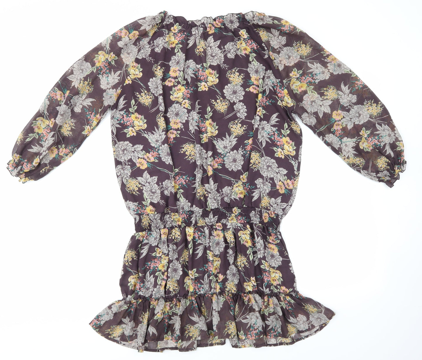 Peacocks Womens Blue Floral  Sheath  Size 16