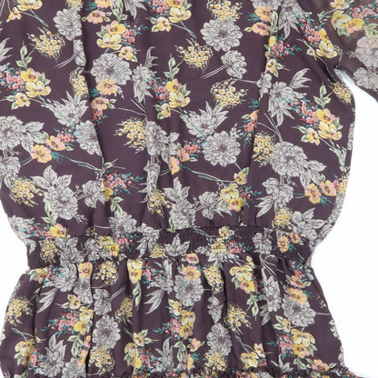 Peacocks Womens Blue Floral  Sheath  Size 16