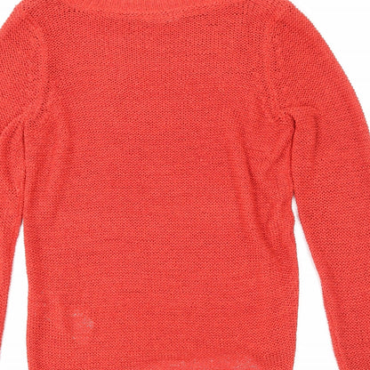 Only Womens Red   Pullover Jumper Size M