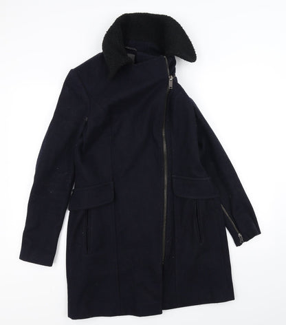 Womens UK Size 10 NEXT Blue Overcoat