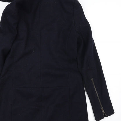 Womens UK Size 10 NEXT Blue Overcoat