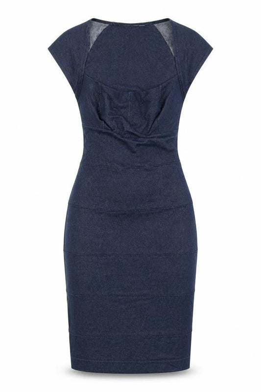 Sasperilla Womens Blue   Pencil Dress  Size 8