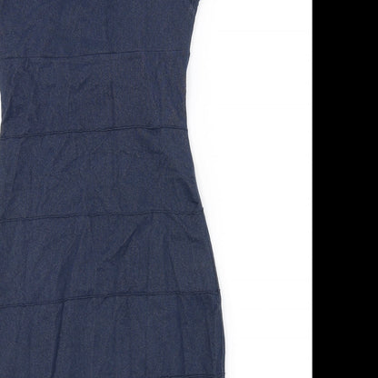 Sasperilla Womens Blue   Pencil Dress  Size 8