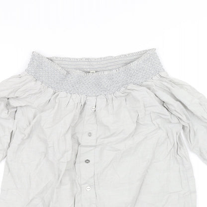 Womens UK Size 8 River Island Grey Basic T-Shirt