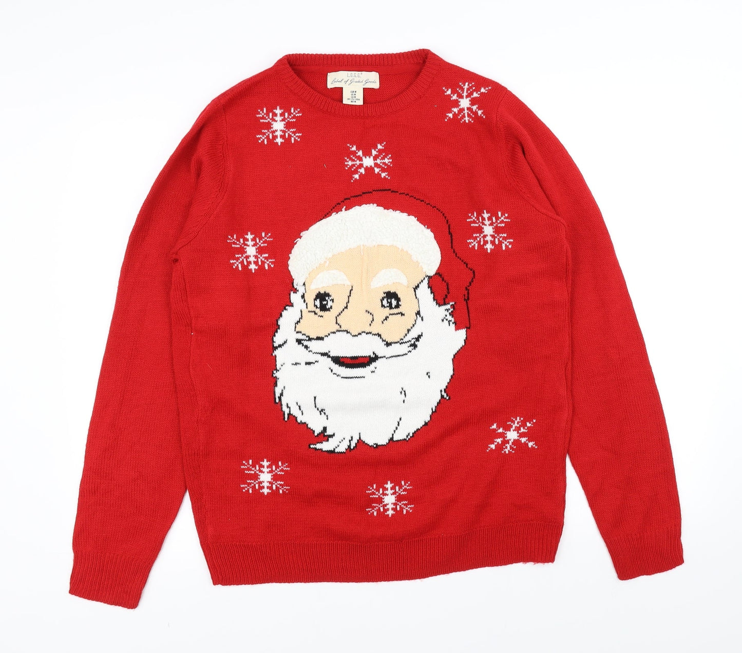 L.O.G.G Mens Red   Pullover Jumper Size M