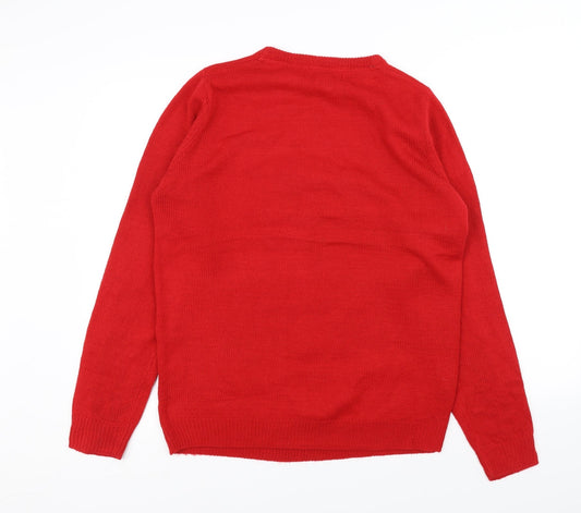 L.O.G.G Mens Red   Pullover Jumper Size M