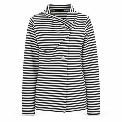Lustre Womens Black Striped  Jacket  Size 8