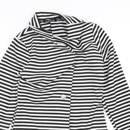 Lustre Womens Black Striped  Jacket  Size 8
