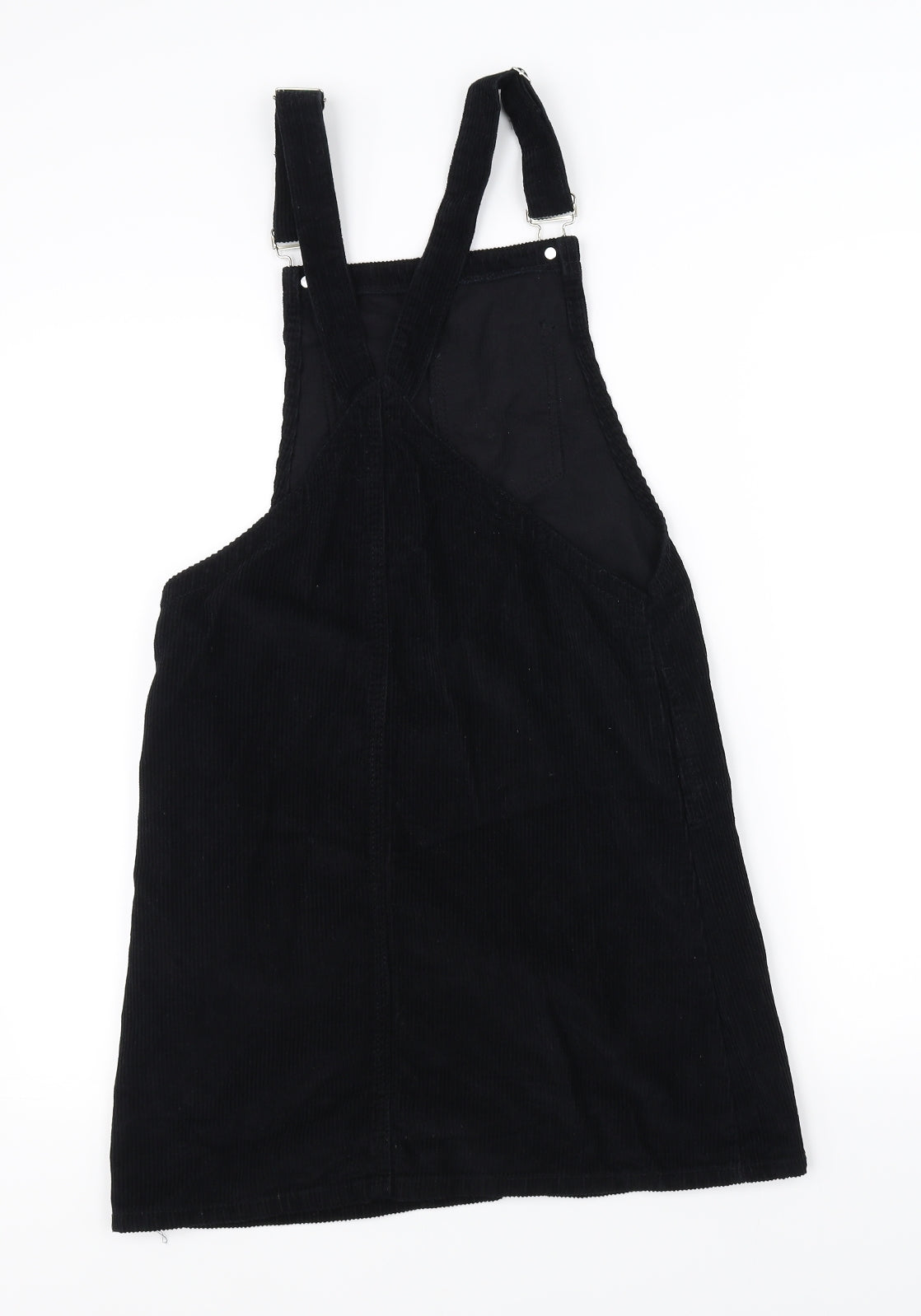 Back view of DENIMCO women’s black a-line, size UK 6