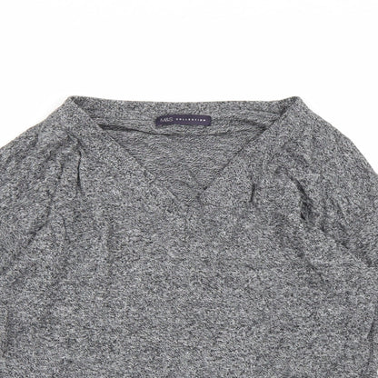 Marks & Spencer Womens Grey  Knit Pullover Jumper Size 8