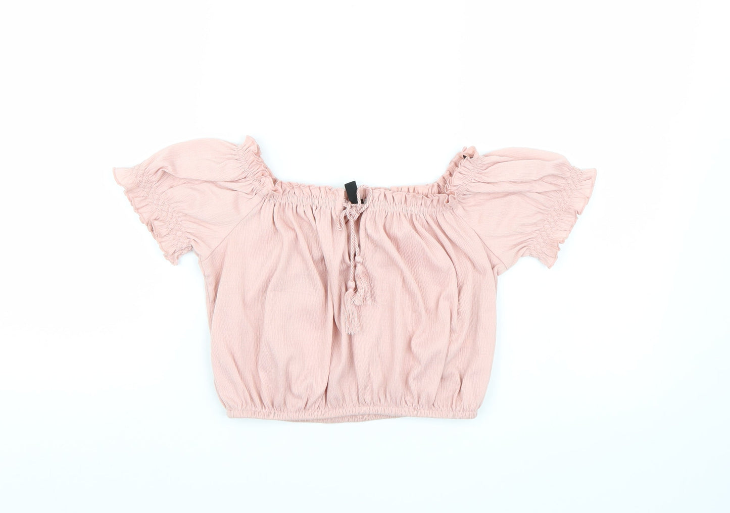 Womens UK Size S Divided by H&M Pink Cropped Tank