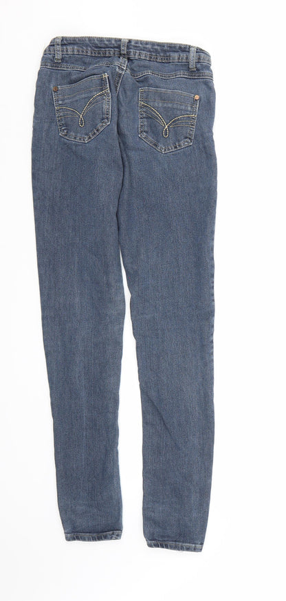 Denim co. Womens Blue  Denim Skinny Jeans Size 8 L30 in