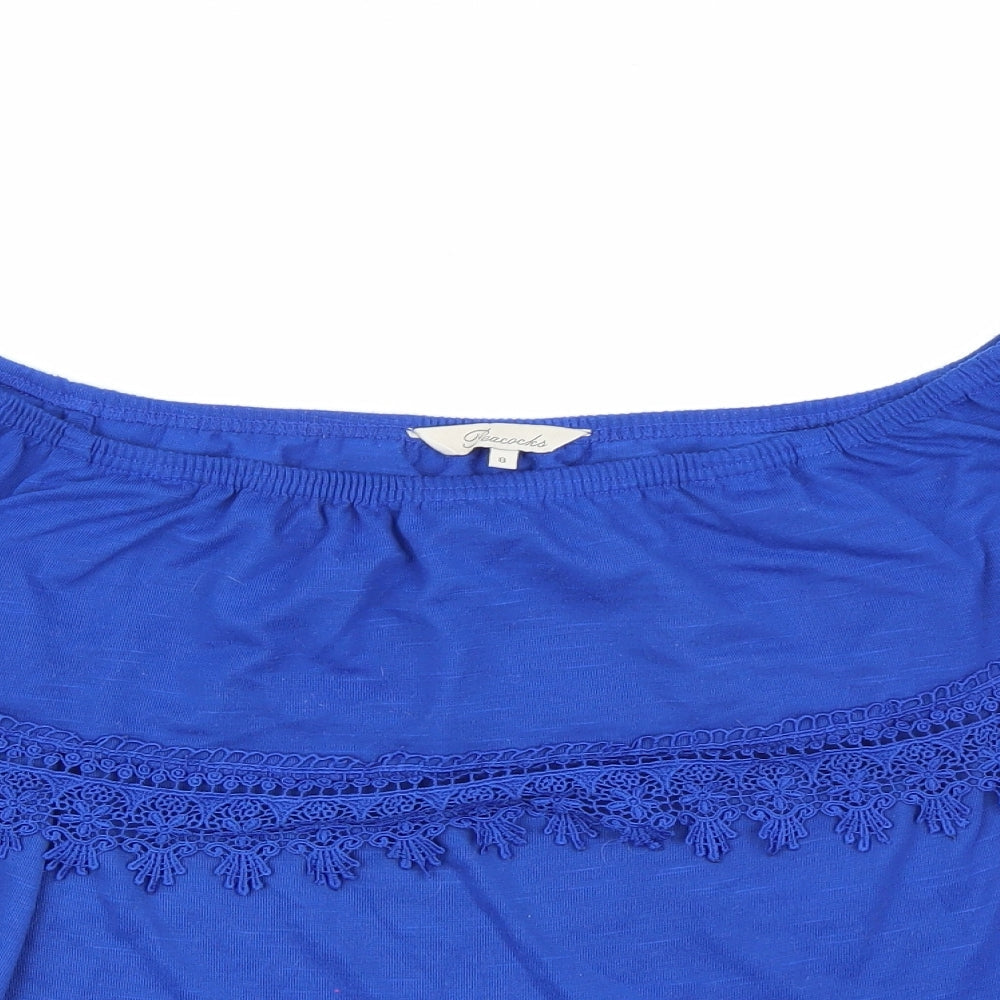 Peacocks Womens Blue   Basic Blouse Size 8