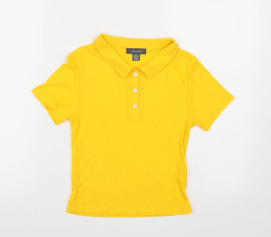Primark Womens Yellow   Basic Polo Size XS