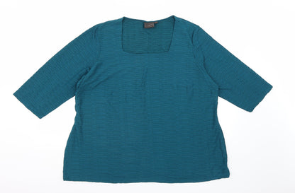 Ann Harvey Womens Blue   Basic Blouse Size L