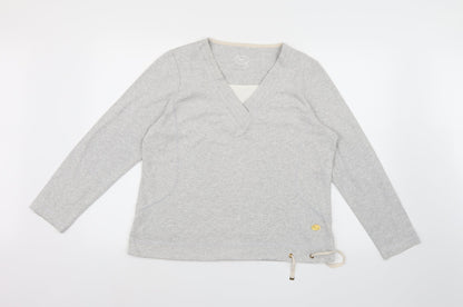 Womens Grey  Jersey Pullover Sweatshirt Size 16