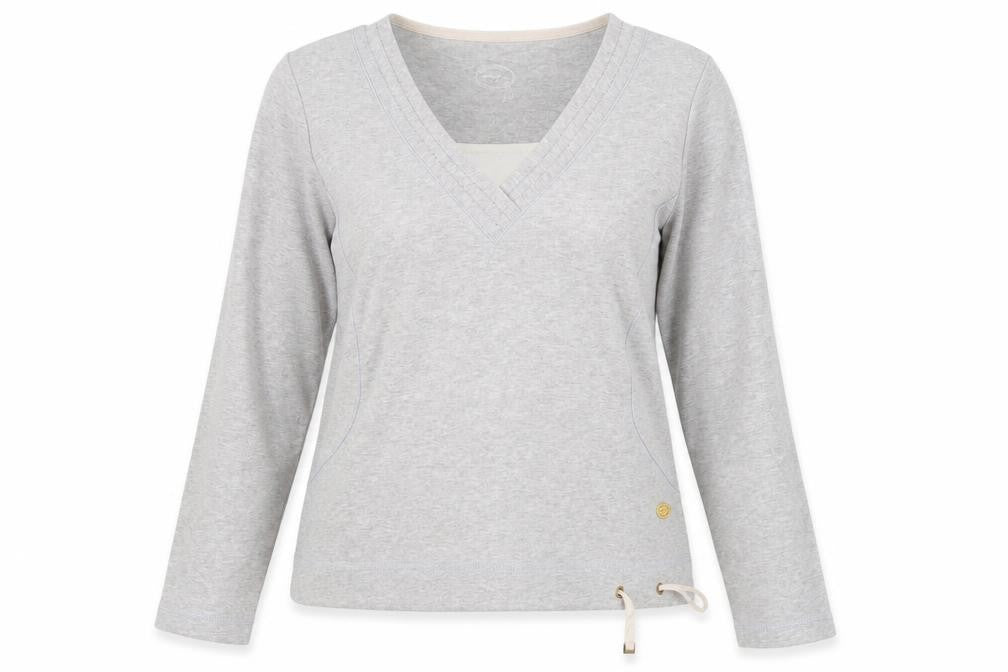Womens Grey  Jersey Pullover Sweatshirt Size 16