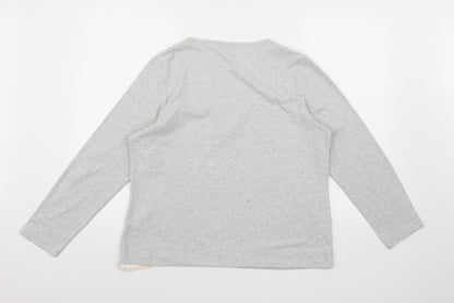 Womens Grey  Jersey Pullover Sweatshirt Size 16