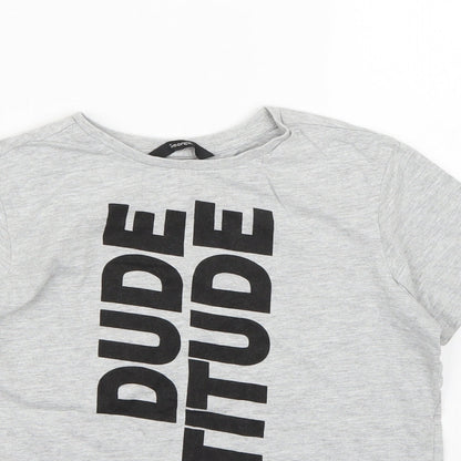 George Boys Grey   Basic T-Shirt Size 9-10 Years