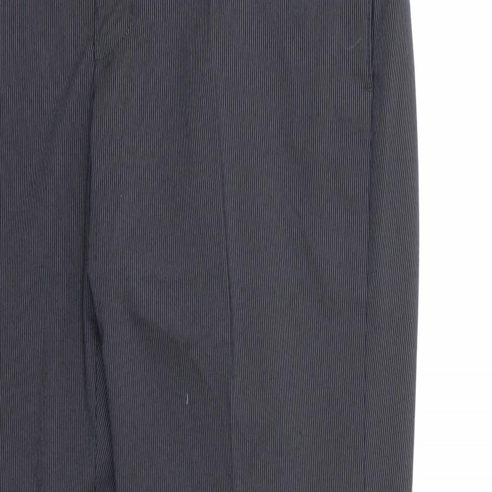 Marks and Spencer Mens Blue Striped Rayon Dress Pants Trousers  L29 in