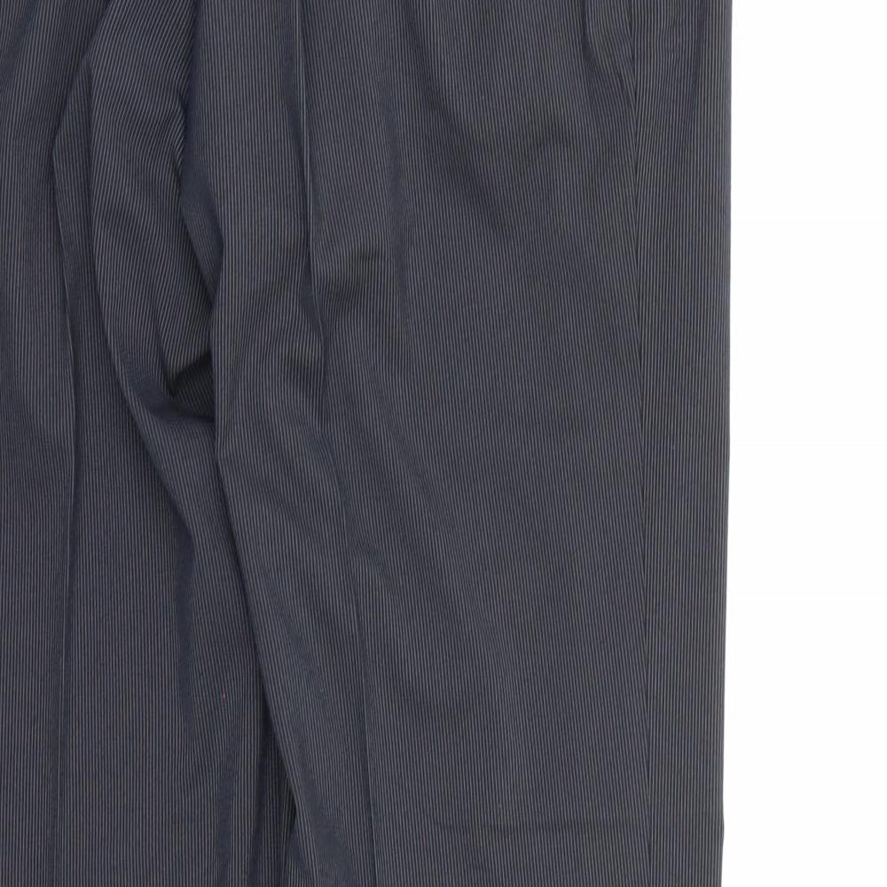 Marks and Spencer Mens Blue Striped Rayon Dress Pants Trousers  L29 in