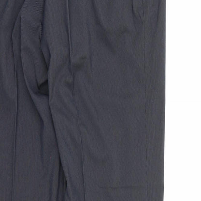Marks and Spencer Mens Blue Striped Rayon Dress Pants Trousers  L29 in