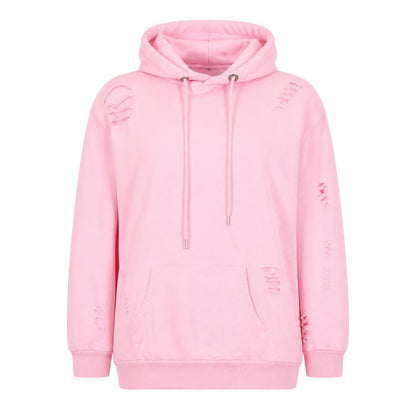 Select Womens Pink   Pullover Hoodie Size 10  - Distressed