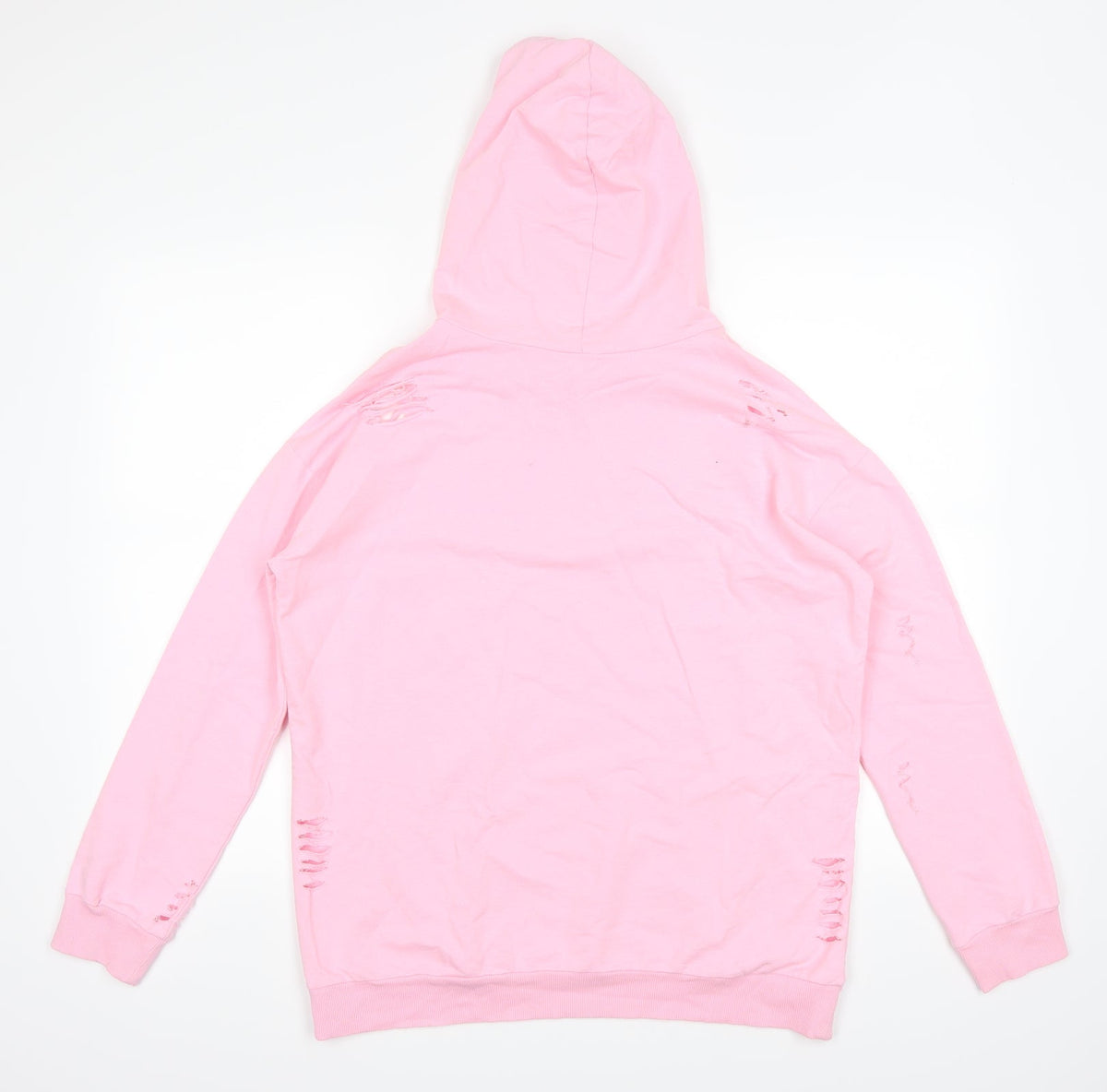 Select Womens Pink   Pullover Hoodie Size 10  - Distressed