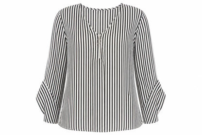 Womens UK Size 10 Papaya Black Basic Blouse