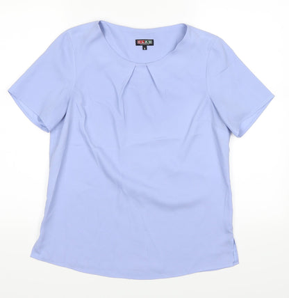 Clads Scotland Womens Purple   Basic Blouse Size 8