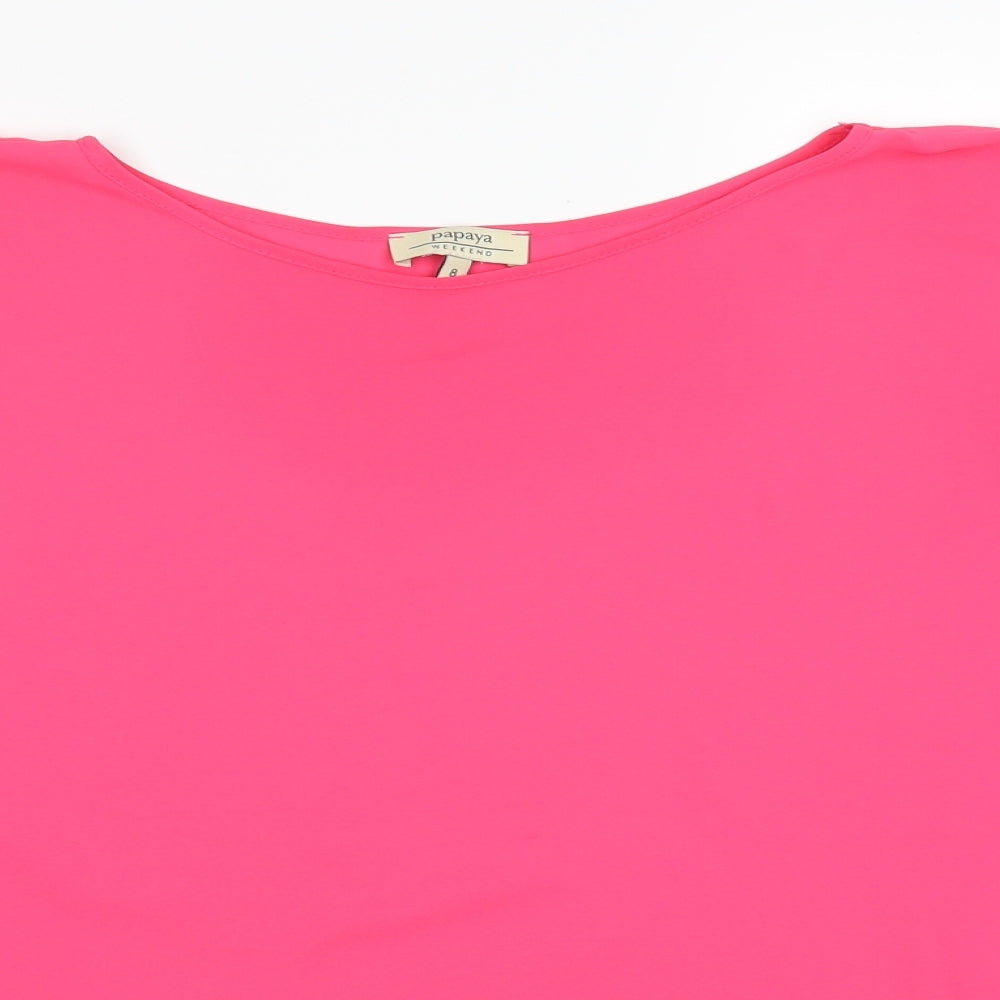 Papaya Womens Pink   Basic Blouse Size 8