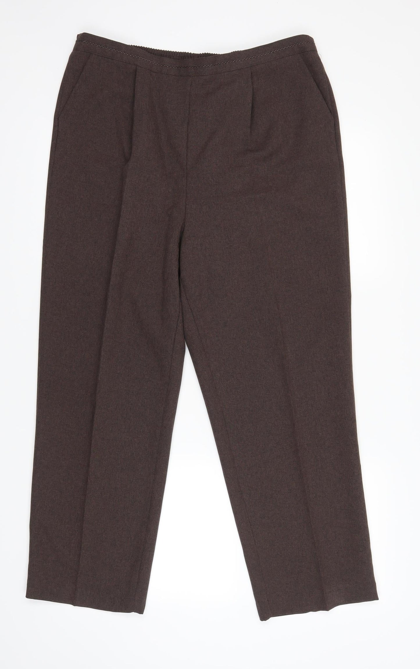 Womens UK Size 16 BM Regular Fit  Brown Trousers