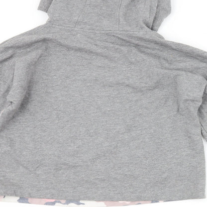 F&F Girls Grey Camouflage  Pullover Hoodie Size 12-13 Years